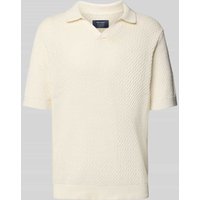 MCNEAL Regular Fit Poloshirt mit Strukturmuster in Ecru, Größe L von MCNEAL
