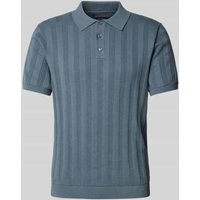 MCNEAL Regular Fit Poloshirt mit Strukturmuster in Rauchblau, Größe XXXL von MCNEAL