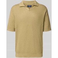 MCNEAL Regular Fit Poloshirt mit Strukturmuster in Schilf, Größe XL von MCNEAL
