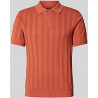 MCNEAL Regular Fit Poloshirt mit Strukturmuster in Terra, Größe S von MCNEAL