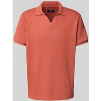 MCNEAL Regular Fit Poloshirt mit V-Ausschnitt in Terra, Größe L von MCNEAL