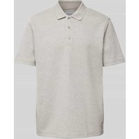 MCNEAL Regular Fit Poloshirt mit kurzer Knopfleiste in Graphit Melange, Größe L von MCNEAL