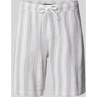 MCNEAL Regular Fit Shorts mit Strukturmuster in Mittelgrau, Größe M von MCNEAL