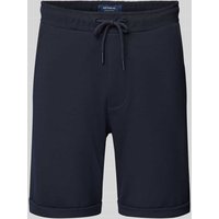MCNEAL Regular Fit Sweatshorts mit Strukturmuster in Dunkelblau, Größe XXL von MCNEAL