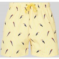 MCNEAL Relaxed Fit Badeshorts mit Leistentaschen in Gelb, Größe XXL von MCNEAL
