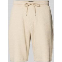 MCNEAL Relaxed Fit Sweatshorts mit Strukturmuster in Sand, Größe XXL von MCNEAL