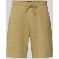 MCNEAL Relaxed Fit Sweatshorts mit Strukturmuster in Schilf, Größe L von MCNEAL