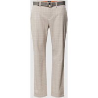 MCNEAL Slim Fit Hose mit Glencheck-Muster in Beige, Größe 102 von MCNEAL