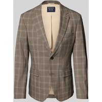 MCNEAL Slim Fit Sakko mit Reverskragen in Mittelbraun, Größe 102 von MCNEAL
