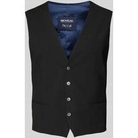 MCNEAL Slim Fit Weste mit Paspeltaschen in Black, Größe 44 von MCNEAL