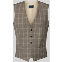 MCNEAL Slim Fit Weste mit Paspeltaschen in Mittelbraun, Größe 52 von MCNEAL