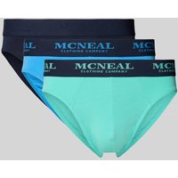 MCNEAL Slip mit elastischem Label-Bund im 3er-Pack in Blau, Größe M von MCNEAL