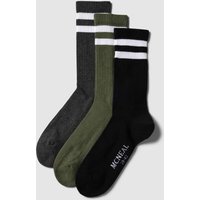 MCNEAL Socken mit Kontraststreifen im 3er-Pack in Oliv, Größe 39/42 von MCNEAL