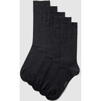 MCNEAL Socken mit elastischem Rippenbündchen im 5er-Pack in Anthrazit Melange, Größe 39/42 von MCNEAL