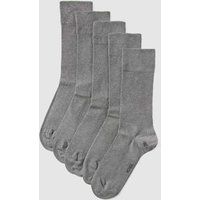 MCNEAL Socken mit elastischem Rippenbündchen im 5er-Pack in Graphit Melange, Größe 39/42 von MCNEAL