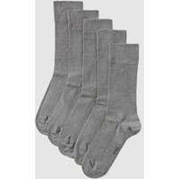 MCNEAL Socken mit elastischem Rippenbündchen im 5er-Pack in Graphit Melange, Größe 47/49 von MCNEAL