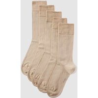 MCNEAL Socken mit elastischem Rippenbündchen im 5er-Pack in Sand, Größe 43/46 von MCNEAL