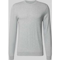 MCNEAL Strickpullover mit Kaschmir-Anteil in Mittelgrau Melange, Größe M von MCNEAL