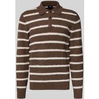 MCNEAL Strickpullover mit Kentkragen in Mittelbraun, Größe XXL von MCNEAL