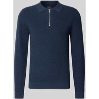 MCNEAL Strickpullover mit Reverskragen in Marine Melange, Größe XL von MCNEAL