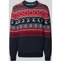 MCNEAL Strickpullover mit Rundhalsausschnitt in Dunkelblau, Größe XXXL von MCNEAL