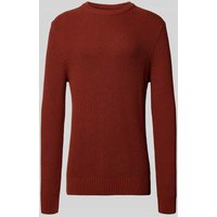 MCNEAL Strickpullover mit Rundhalsausschnitt in Dunkelrot, Größe XXL von MCNEAL