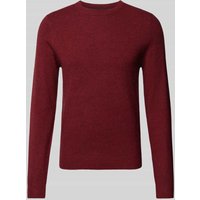 MCNEAL Strickpullover mit Rundhalsausschnitt in Dunkelrot Melange, Größe XXXL von MCNEAL