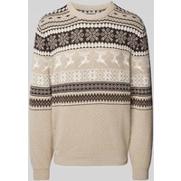 MCNEAL Strickpullover mit Rundhalsausschnitt in Kitt, Größe XXL von MCNEAL