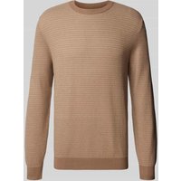 MCNEAL Strickpullover mit Rundhalsausschnitt in Mittelbraun, Größe XXL von MCNEAL
