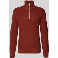 MCNEAL Strickpullover mit Troyer-Kragen in Dunkelrot, Größe XXL von MCNEAL
