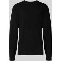 MCNEAL Strickpullover mit gerippten Abschlüssen in Black, Größe XXL von MCNEAL