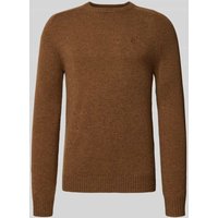MCNEAL Strickpullover mit gerippten Abschlüssen in Cognac Melange, Größe XXL von MCNEAL
