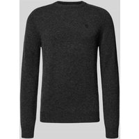 MCNEAL Strickpullover mit gerippten Abschlüssen in Dunkelgrau Melange, Größe L von MCNEAL