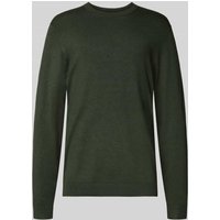 MCNEAL Strickpullover mit gerippten Abschlüssen in Dunkelgruen Melange, Größe XXL von MCNEAL