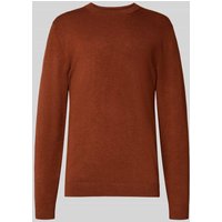 MCNEAL Strickpullover mit gerippten Abschlüssen in Dunkelrot Melange, Größe XXL von MCNEAL