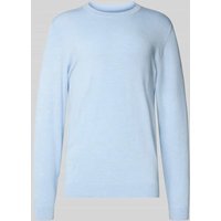 MCNEAL Strickpullover mit gerippten Abschlüssen in Hellblau Melange, Größe XXL von MCNEAL