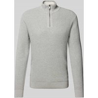 MCNEAL Strickpullover mit gerippten Abschlüssen in Hellgrau Melange, Größe XXL von MCNEAL