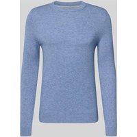 MCNEAL Strickpullover aus Woll-Mix mit Kaschmir-Anteil in Jeansblau Melange, Größe L von MCNEAL