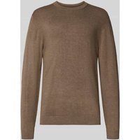 MCNEAL Strickpullover mit gerippten Abschlüssen in Mittelbraun Mel, Größe XL von MCNEAL