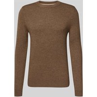 MCNEAL Strickpullover aus Woll-Mix mit Kaschmir-Anteil in Mittelbraun Mel, Größe XXXL von MCNEAL