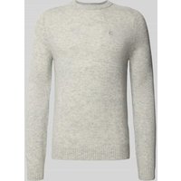 MCNEAL Strickpullover mit gerippten Abschlüssen in Mittelgrau Melange, Größe M von MCNEAL