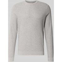 MCNEAL Strickpullover mit gerippten Abschlüssen in Mittelgrau Melange, Größe XL von MCNEAL