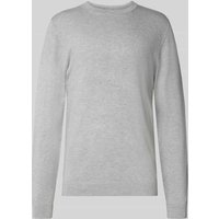 MCNEAL Strickpullover mit gerippten Abschlüssen in Mittelgrau Melange, Größe XXL von MCNEAL