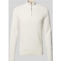 MCNEAL Strickpullover mit gerippten Abschlüssen in Offwhite Melange, Größe XXL von MCNEAL