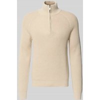 MCNEAL Strickpullover mit gerippten Abschlüssen in Sand, Größe M von MCNEAL
