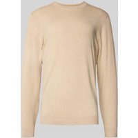 MCNEAL Strickpullover mit gerippten Abschlüssen in Sand Melange, Größe XXL von MCNEAL