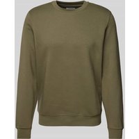 MCNEAL Regular Fit Sweatshirt mit Logo-Stitching in Oliv, Größe S von MCNEAL