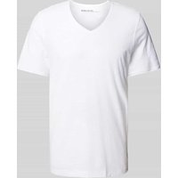 MCNEAL T-Shirt mit V-Ausschnitt in Weiss, Größe L von MCNEAL