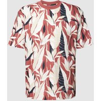 MCNEAL T-Shirt mit floralem Allover-Print in Rostrot, Größe L von MCNEAL