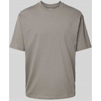 MCNEAL T-Shirt mit geripptem Rundhalsausschnitt in Graphit, Größe XXL von MCNEAL